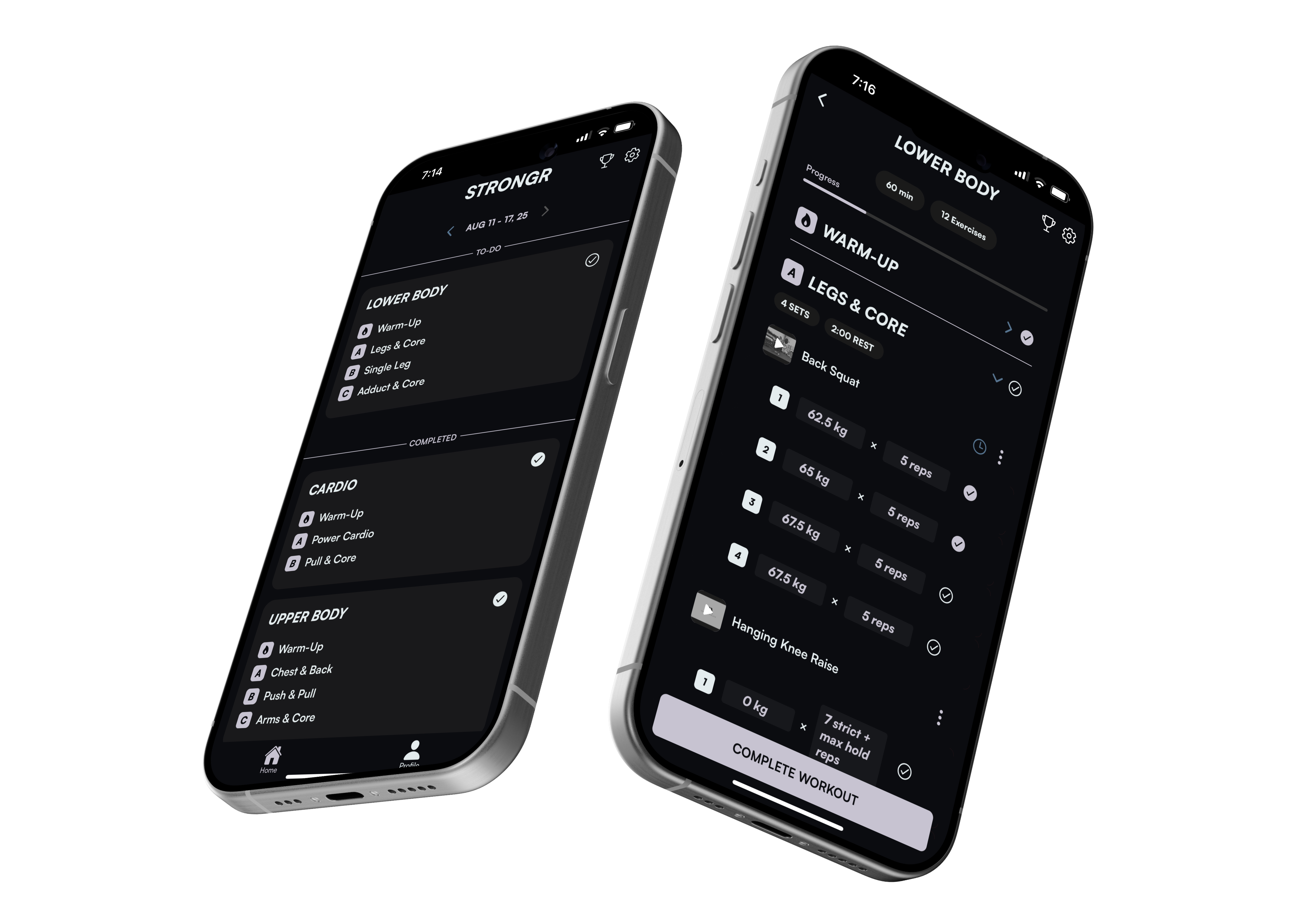 STRONGR App Screenshots