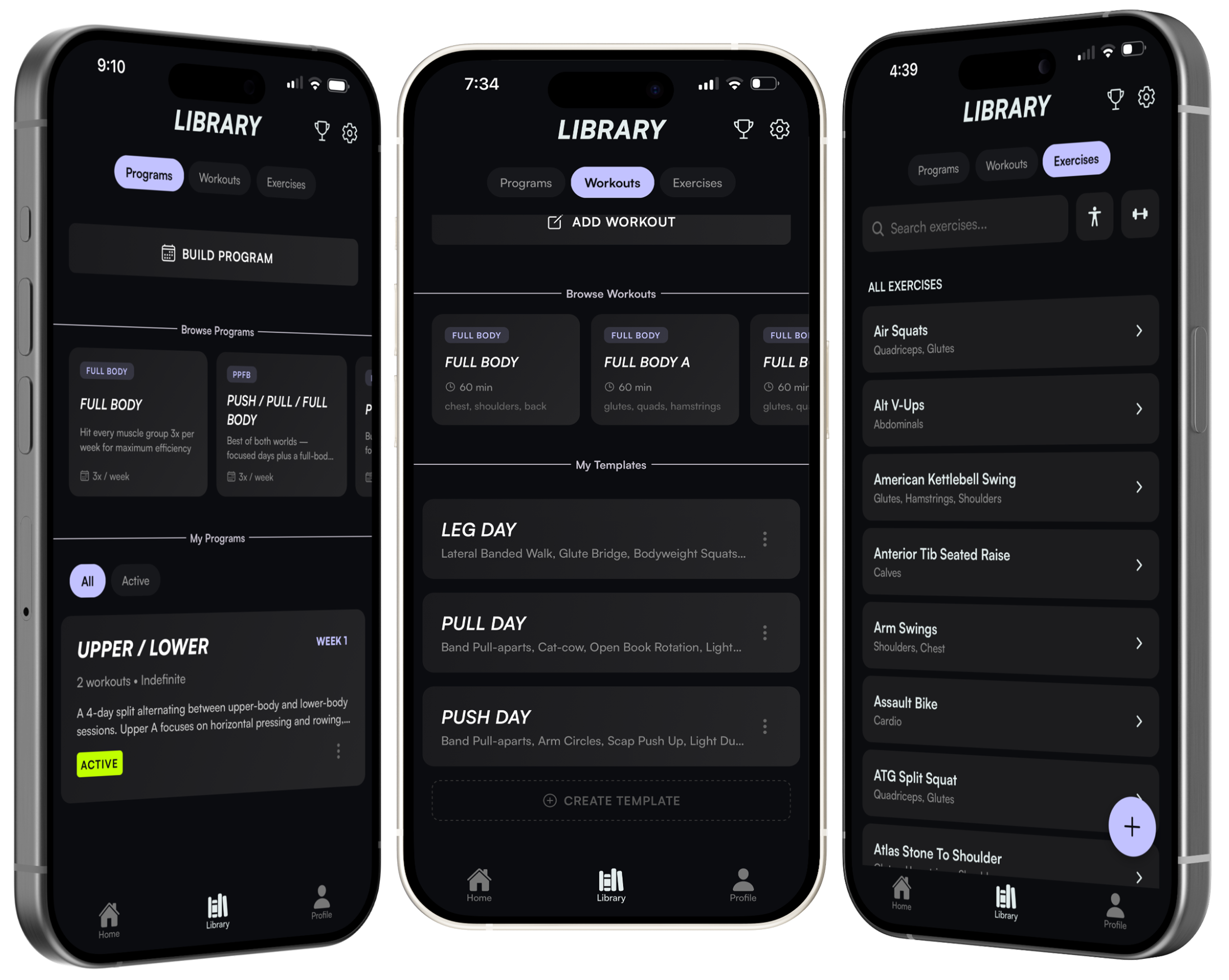 STRONGR App - Programme Builder
